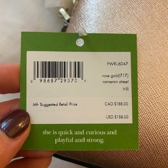 NWT Kate Spade New York Rose Gold Leather Purse - Picture 5 of 5